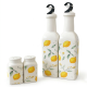 Porcelain Oil Dispenser & Salt Shaker Set - 4 Pcs